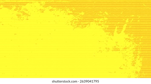 Vibrant Yellow Textured Background with Horizontal Lines and Distressed Edges Creates an Energetic Retro Vibe for Creative Projects and Modern Designs