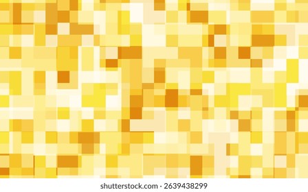 Vibrant Yellow Tones in Pixelated Squares: A Captivating Abstract Mosaic Background for Modern Design and Dynamic Visuals, Evoking Energy and Warmth