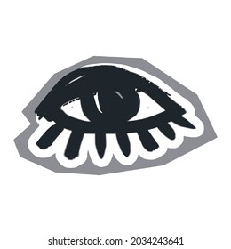 Vibrantdoodle in abstract style. Cute cartoon modern simple design. Doodle cartoon style. Scribble illustration. Sticker style. Abstract texture.