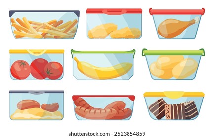 Vibrantly Colorful Food Storage Containers Perfectly Suited for Storing Various Dishes