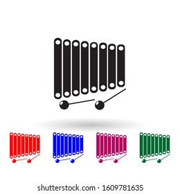 Vibraphone marimba multi color icon. Simple glyph, flat vector of toys icons for ui and ux, website or mobile application