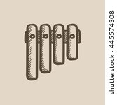Vibraphone vector sketch icon isolated on background. Hand drawn Vibraphone icon. Vibraphone sketch icon for infographic, website or app.