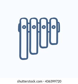 Vibraphone vector sketch icon isolated on background. Hand drawn Vibraphone icon. Vibraphone sketch icon for infographic, website or app.