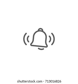 Vibrate bell line icon, Vector on white background