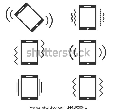 vibrate icon or logo set.  sign symbol Ui, web. vector illustration concept