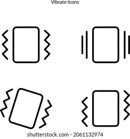 vibrar iconos aislados en fondo blanco. icono vibrar moderno y moda símbolo de vibración para logotipo, web, app, UI. símbolo de vibración simple. 