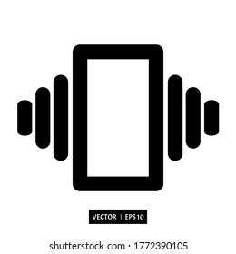 icono de modo vibratorio diseño sencillo logotipo de ilustración vectorial para cualquier proyecto