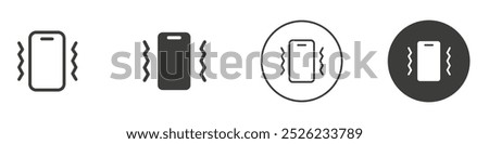 Vibrate phone icon Simple outline vector logo