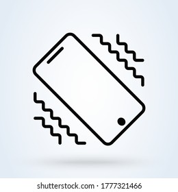 Vibrate phone. vector Simple modern icon design illustration.
