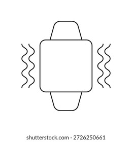 Icono de alerta de vibración y notificación de movimiento