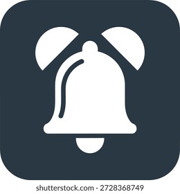 Símbolo de campana vibrante que indica el elemento de aplicación de recordatorio de mensaje de alerta de sonido activo