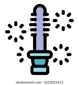 Vibrating intimate product surrounded by fireworks, symbolizing celebration and pleasure