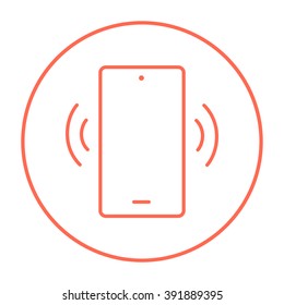 Vibrating phone line icon.