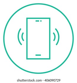 Vibrating phone line icon.