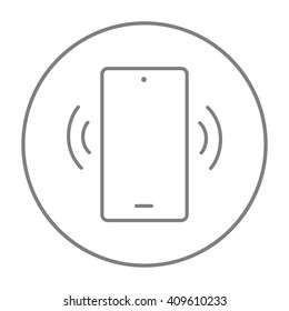 Icono de la línea telefónica vibratoria.