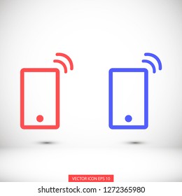 Vibrating Phone vector icon 10 eps
