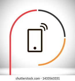 Vibrating Phone vector icon 10 eps , Lorem ipsum Flat design