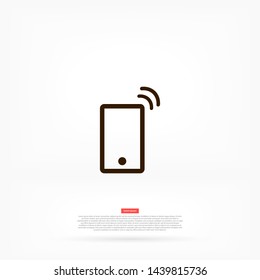 Vibrating Phone vector icon 10 eps , Lorem ipsum Flat design