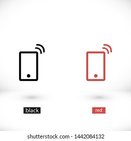 Vibrating Phone vector icon 10 eps , Lorem ipsum Flat design