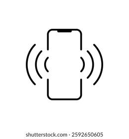 Vibrating smartphone icon. Phone connection sign. Cellphone vibration symbol