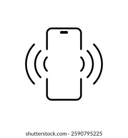 Vibrating smartphone icon. Phone vibration sign. Cellphone vibrate symbol