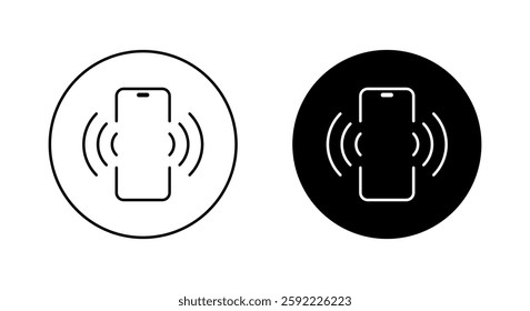 Vibrating smartphone icon. Phone vibration sign. Cellphone connection symbol
