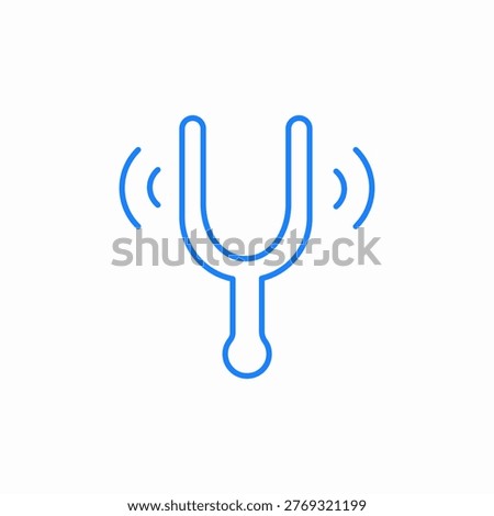 vibrating tuning fork icon sign vector