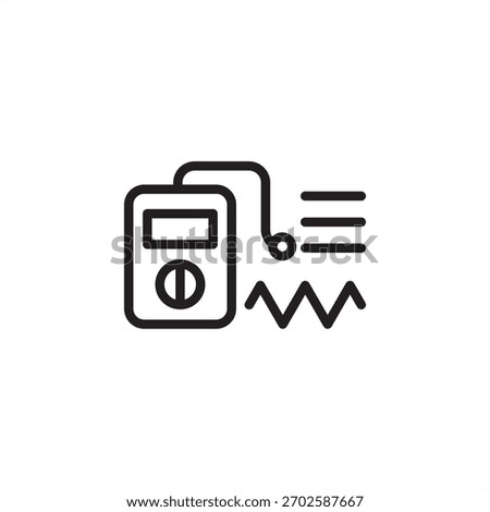 Vibration analyzer icon symbolizing mechanical movement analysis and condition monitoring, representing specialized instrumentation, modern predictive maintenance, and field diagnostic equipment.