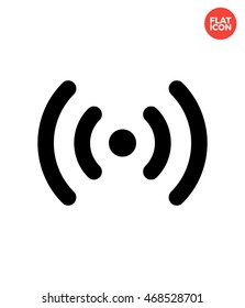 Vibration antenna Icon Flat Style Isolated Vector Illustration