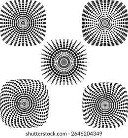 Vibration icon pattern. Oscillating wave symbol. Rhythmic pulse Vector. Black modern design.