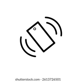 Vibration mode icon.  vibrating sign symbol. phone ringing symbol.