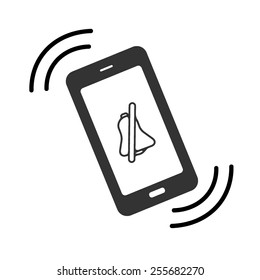 Vibration mode vector image to be used in web applications, mobile applications and print media.