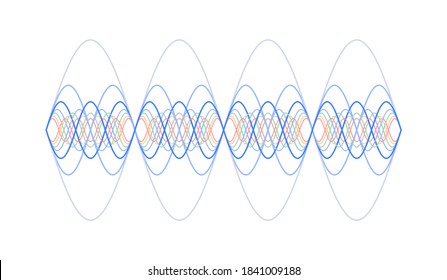 Vibration Modes. Sound Resonance. Sound Frequency Chart. Vector Illustration.