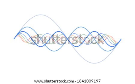 Vibration modes. Sound resonance. Sound frequency chart. Vector illustration.