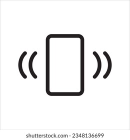 símbolo de la ilustración del vector del icono de vibración en el teléfono