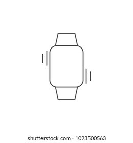 vibration on a smart watch icon. Element for mobile concept and web apps. Thin line  icon for website design and development, app development. Premium icon on white background
