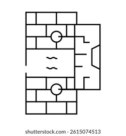 vibration sensor line icon vector. vibration sensor sign. isolated contour symbol black illustration
