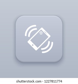 Vibration, vibrating, vibrate button, best vector on a gray background, EPS 10