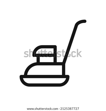 Vibratory plate compactor isolated icon, vibrating compactor vector icon with editable stroke