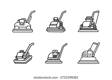 vibratory plate compactor line art vector illustration outline isolated