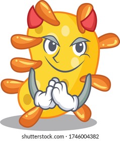 Vibrio dressed as devil cartoon character design style