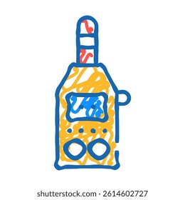 vibrometer measuring equipment doodle icon sketch vector. vibrometer measuring equipment sign. isolated symbol illustration