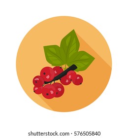 Viburnum color icon. Cartoon style for web and mobile design