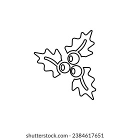 viburnum icon on a white background, vector illustration
