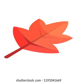 Viburnum tree leaf icon. Isometric of viburnum tree leaf vector icon for web design isolated on white background