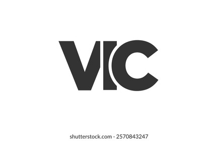 VIC logo design template with strong and modern bold text. Initial based vector logotype featuring simple and minimal typography. Trendy company identity ideal for businesses brand presence.