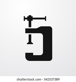 Vice Clamp Icon Illustration Isolated Vector Sign Symbol