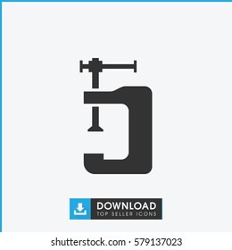 Vice Clamp Icon Illustration Isolated Vector Sign Symbol