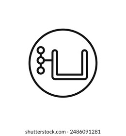 Vice clamp icon logo sign vector outline