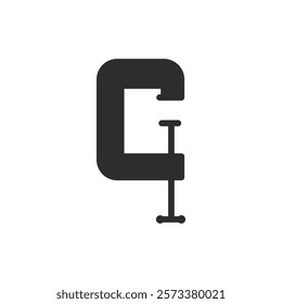 Vice clamp icon web design in vector